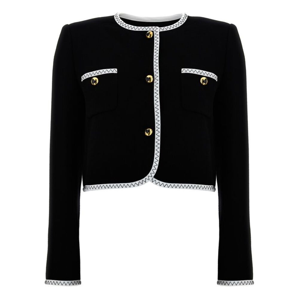 Moschino Bicolor Viscose Full-Length Women's Jacket